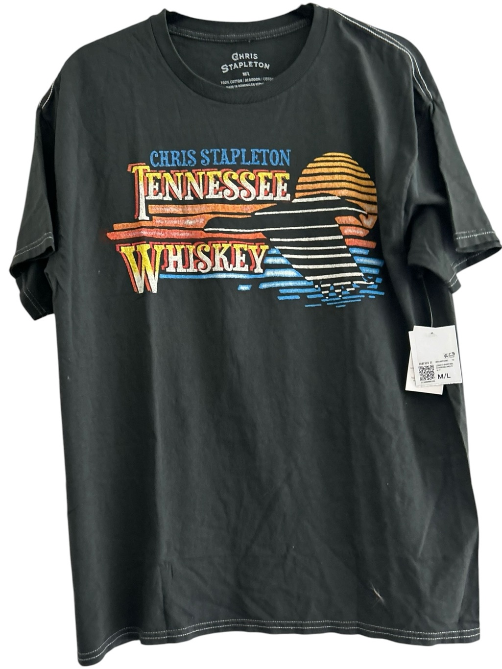 Chris Stapleton Tennessee Whiskey Graphic Tee Shirt Black M/L